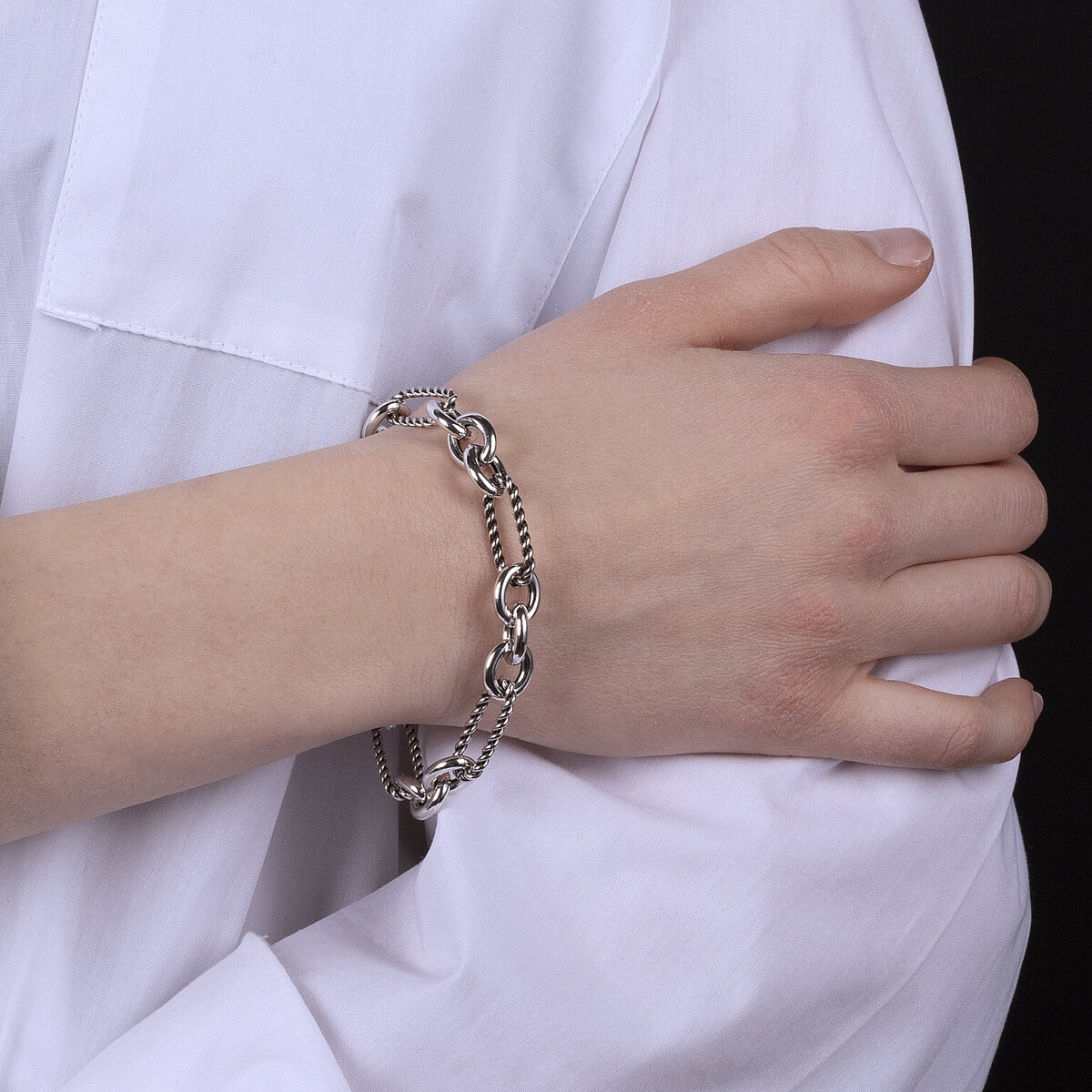 Bracciale con Catena a Maglie Alternate - Albert M. – AlbertM