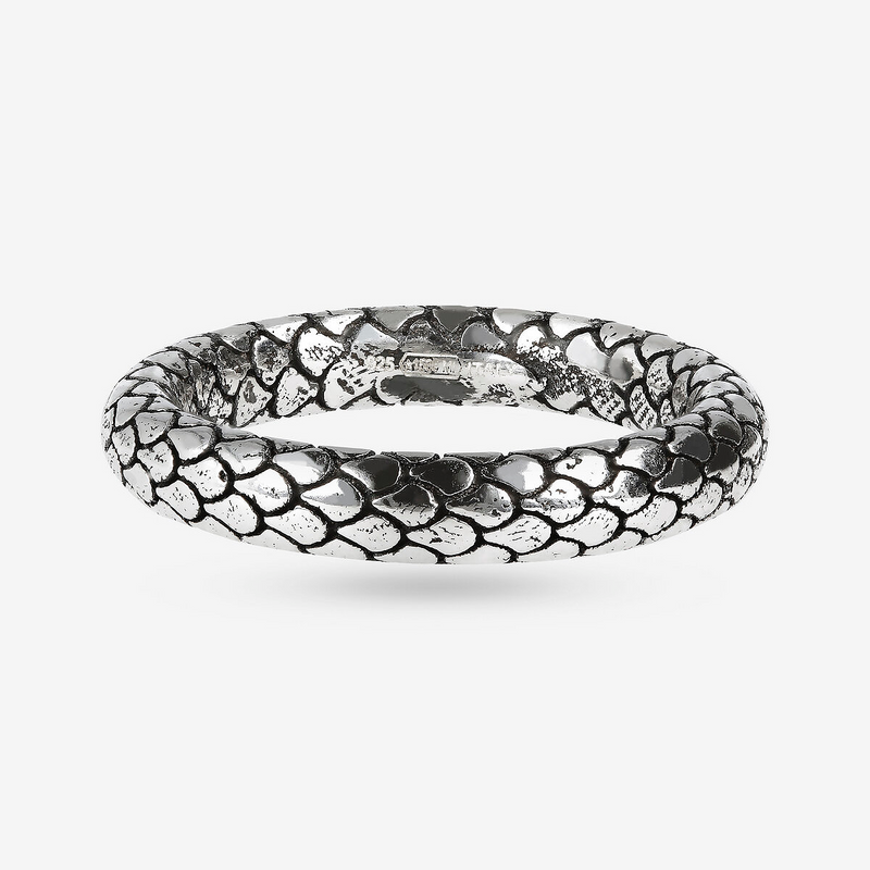 Anello Fedina Classico Texture Sirena in Argento 925