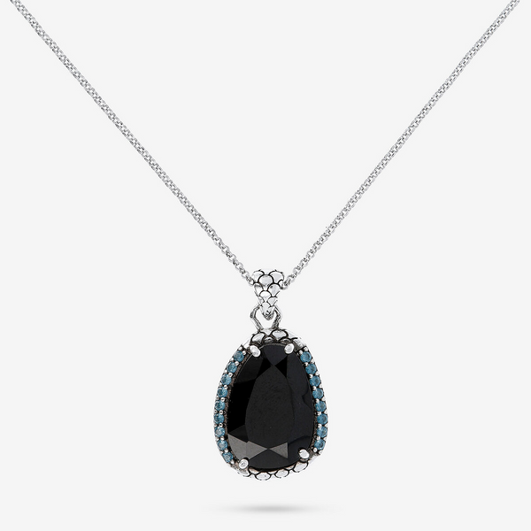 Collana con Spinello Nero e Pavé in Argento 925