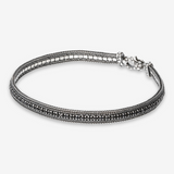 Bracciale con Catena Spiga e Pietra Naturale o Cubic Zirconia in Argento 925