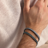 Bracciale con Catena Spiga e Pietra Naturale o Cubic Zirconia in Argento 925