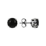 Stud Earrings with Black Spinel