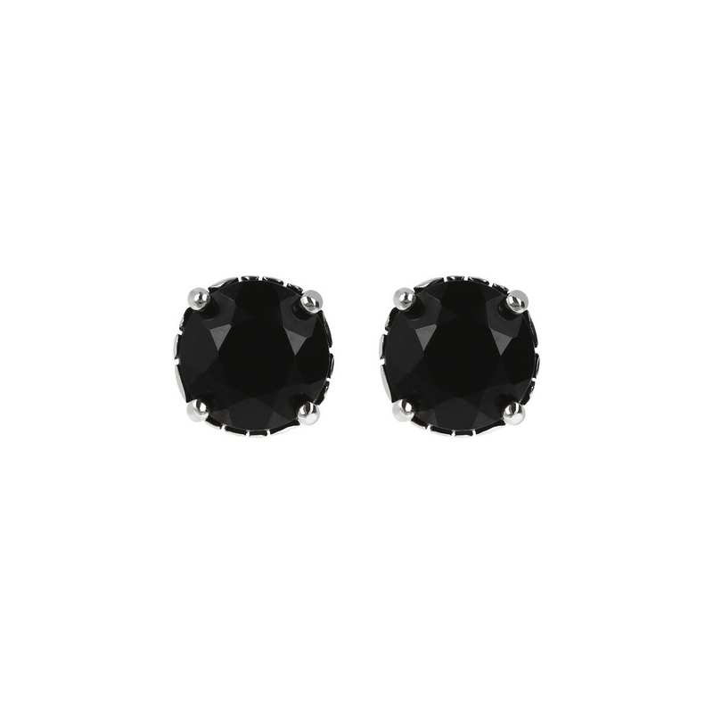 Stud Earrings with Black Spinel