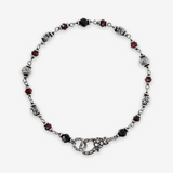 Bracelet with Silver Elements Spinel and Garnet