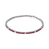 Two-tone Tennis Bracelet with Cubic Zirconia