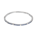 Two-tone Tennis Bracelet with Cubic Zirconia