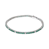 Two-tone Tennis Bracelet with Cubic Zirconia