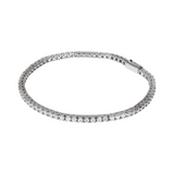 Two-tone Tennis Bracelet with Cubic Zirconia