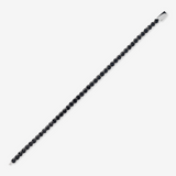 Bracciale Tennis in Argento 925 placcato Rodio con Spinelli Neri o Cubic Zirconia