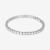 Bracciale Tennis in Argento 925 placcato Rodio con Spinelli Neri o Cubic Zirconia