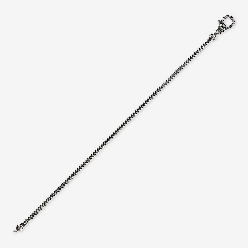 Bracciale con Catena Coda Di Volpe Sottile in Argento 925