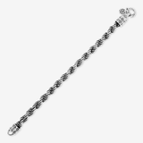Bracciale con Catena Corda in Argento 925