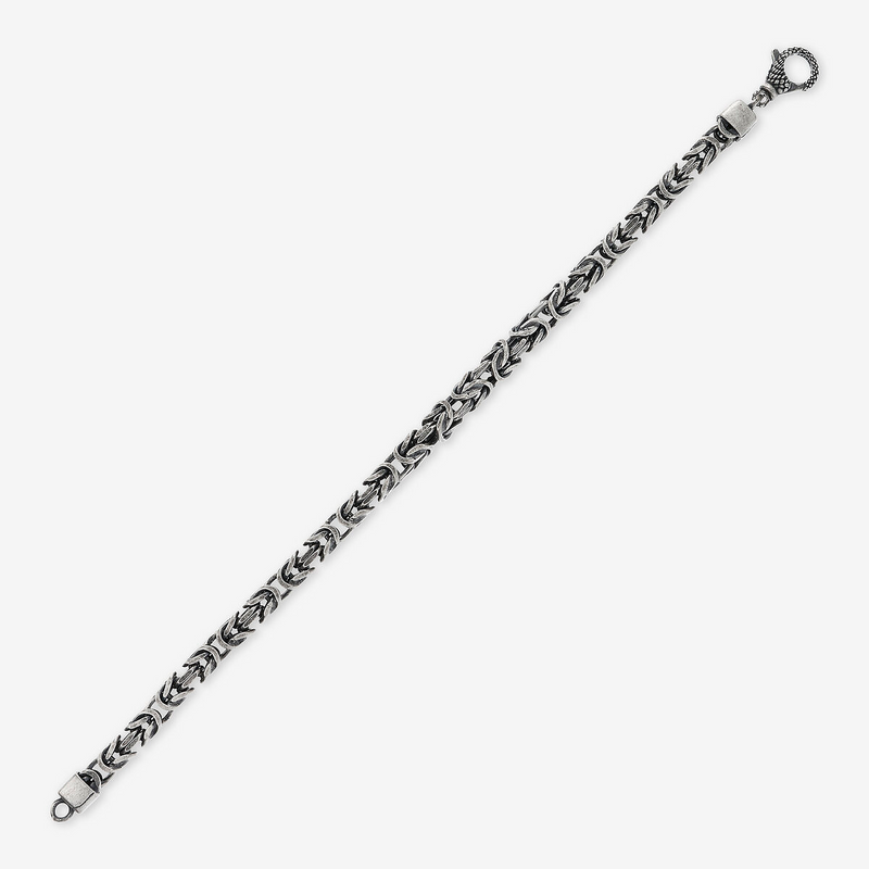 Bracciale con Catena Bizantina in Argento 925