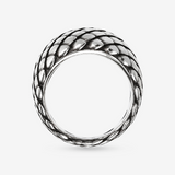 Anello a Fascia Texture Drago in Argento 925