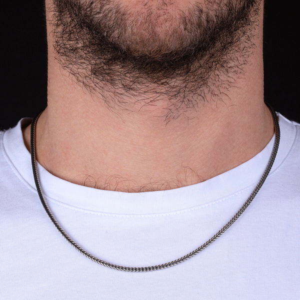 Collana con Catena Spiga in Argento 925