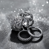 Anello a Fascia Texture Intrecciato in Argento 925