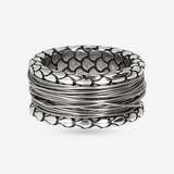 Anello a Fascia Multifilo Texture Sirena in Argento 925