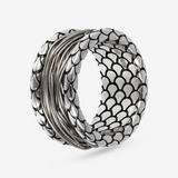 Anello a Fascia Multifilo Texture Sirena in Argento 925