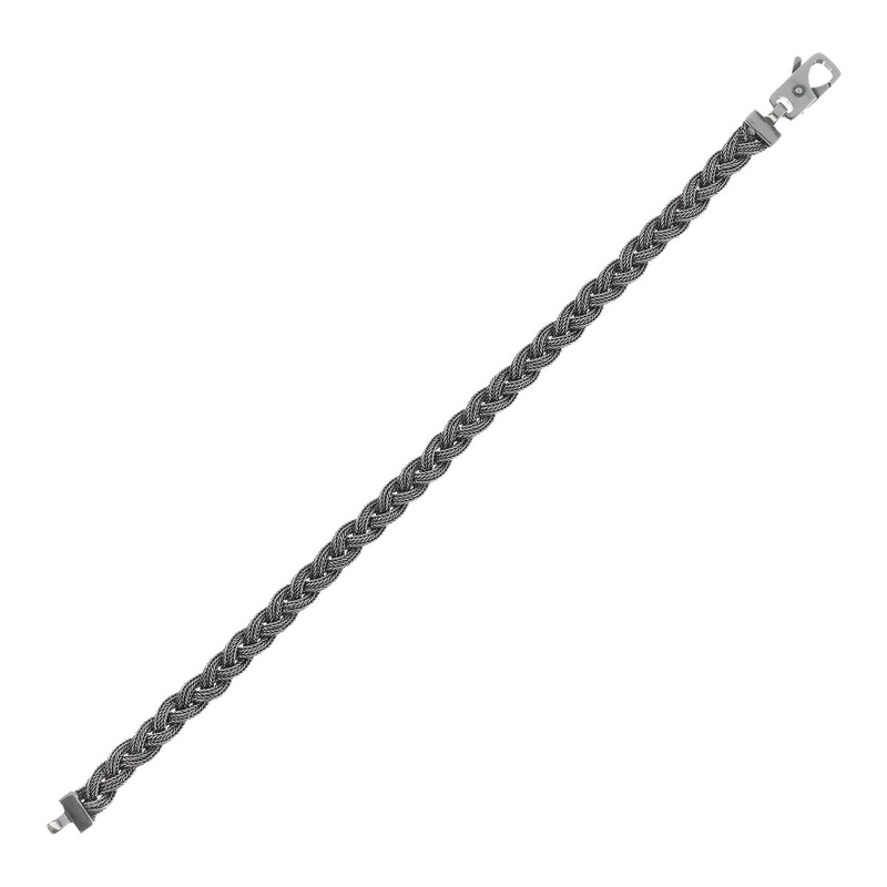 Bracciale con Catena Corda Intrecciata in Argento 925