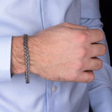 Bracciale con Catena Corda Intrecciata in Argento 925
