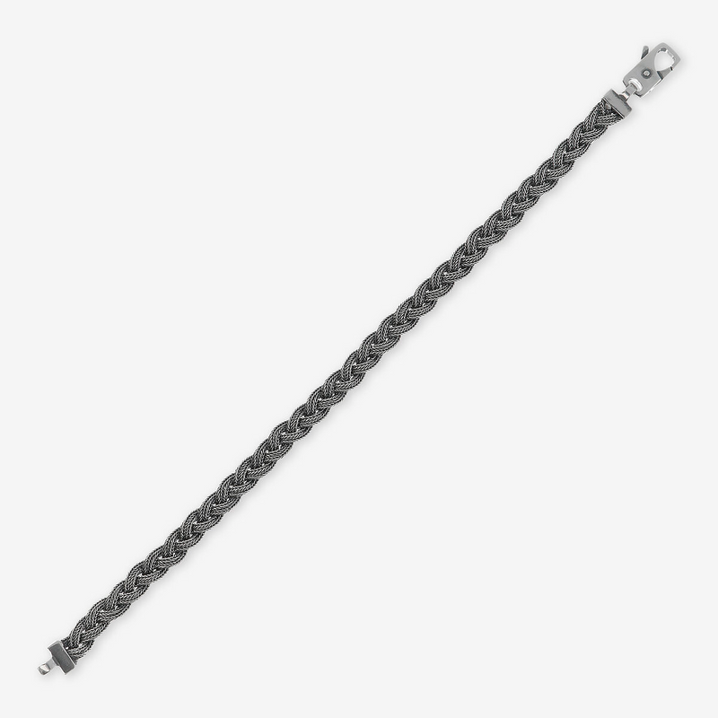 Bracciale con Catena Corda Intrecciata in Argento 925