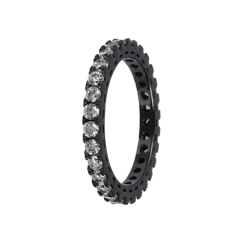 Ruthenium ring with Riviera