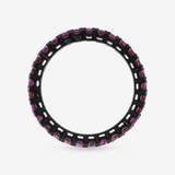 Anello Veretta in Argento 925 placcato Rutenio con Cubic Zirconia