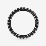 Anello Veretta in Argento 925 placcato Rutenio con Cubic Zirconia