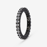 Anello Veretta in Argento 925 placcato Rutenio con Cubic Zirconia