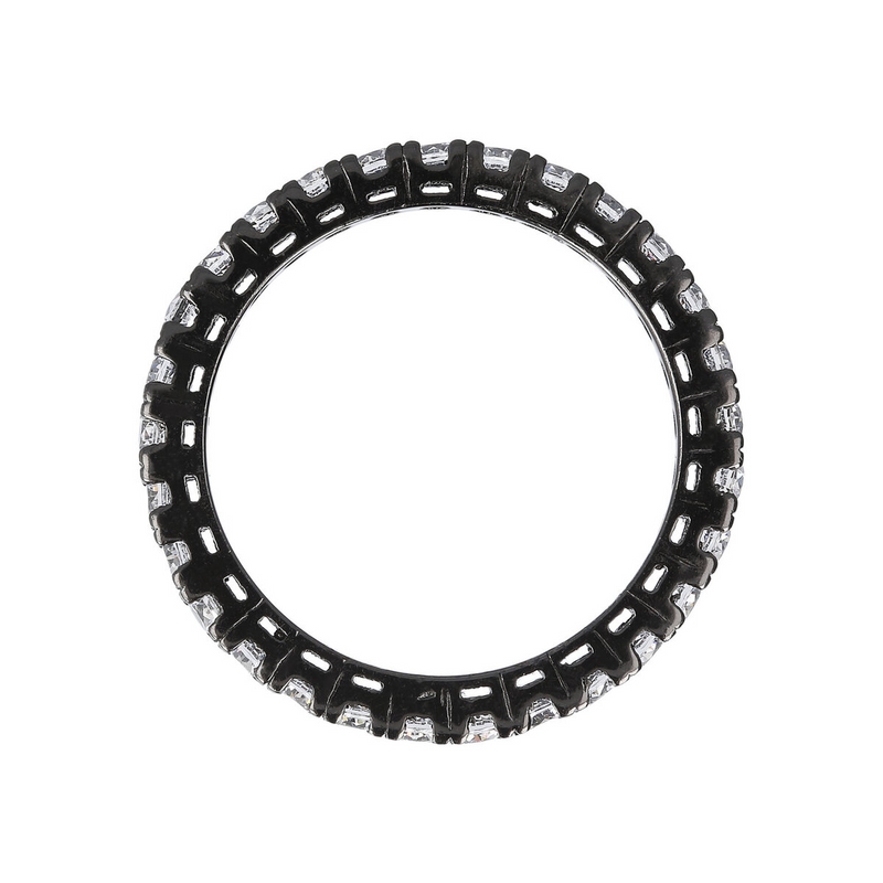 Ruthenium ring with Riviera