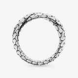 Anello a Fascia Intreccio Texture Sirena in Argento 925
