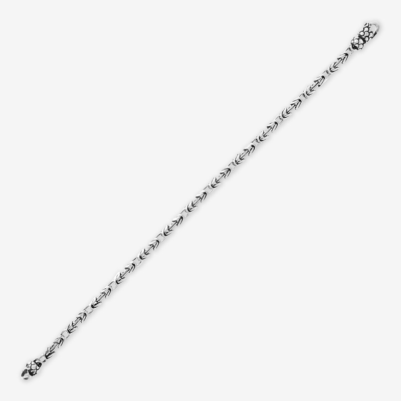 Bracciale con Catena Bizantina in Argento 925