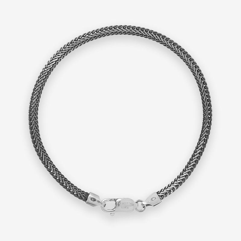 Bracciale con Catena Intrecciata in Argento 925