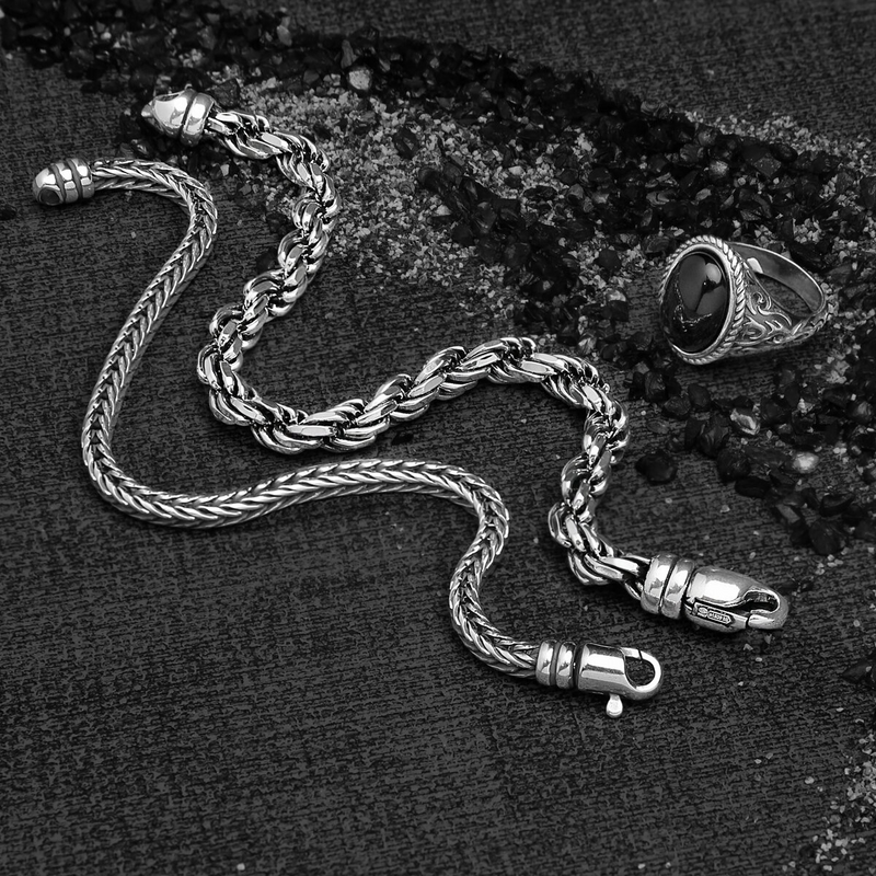 Bracciale con Catena Spiga in Argento 925