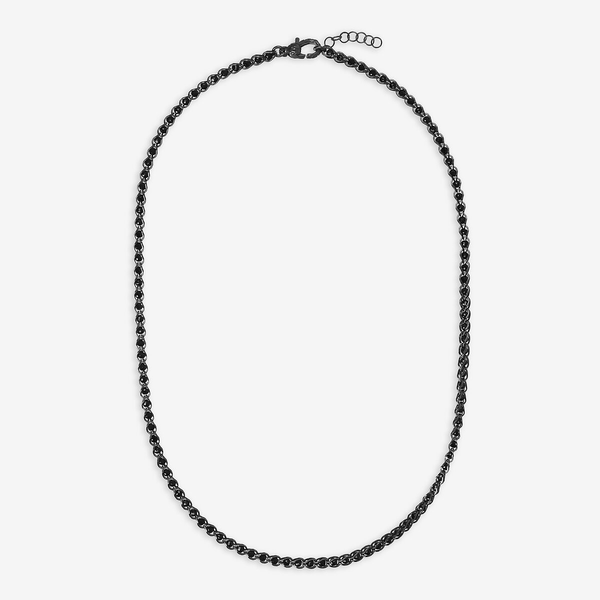 Collana con Catena e Cubic Zirconia Tonde in Argento 925