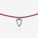 Collana con Cordino Cerato e Pendente Simbolo in Argento 925 placcato Rodio Texture Sirena