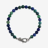 Bracciale con Sfere in Pietra Naturale Multicolore in Argento 925