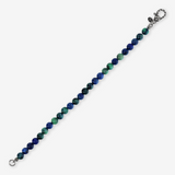 Bracciale con Sfere in Pietra Naturale Multicolore in Argento 925