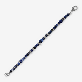 Bracciale con Pietre Naturali e Rondelle Texture Sirena in Argento 925