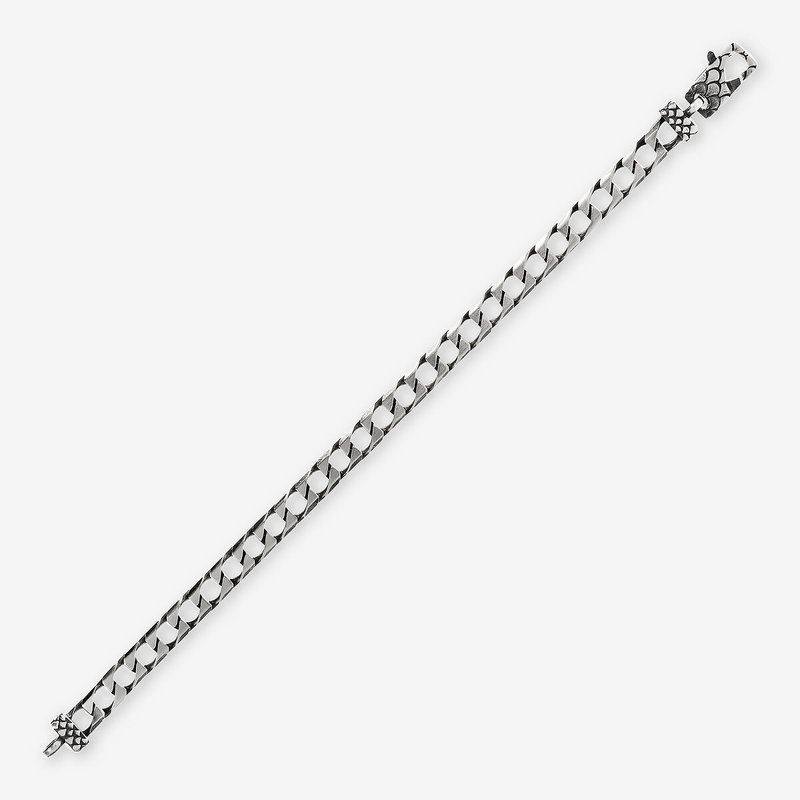 Bracciale con Catena Grumetta Squadrata in Argento 925