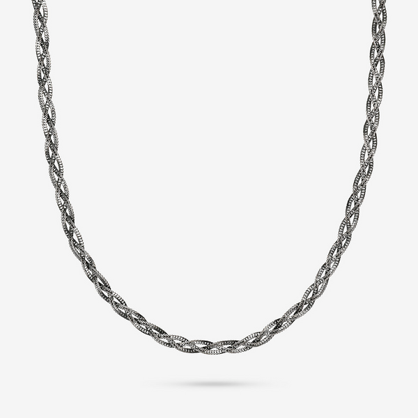 Collana Multifilo Intrecciato in Argento 925