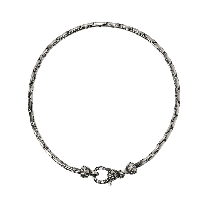 Bracciale con Texture Serpente in Argento 925