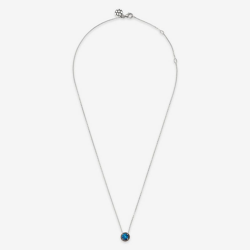 Necklace with Light Point in Natural Stone and Sea Urchin Texture