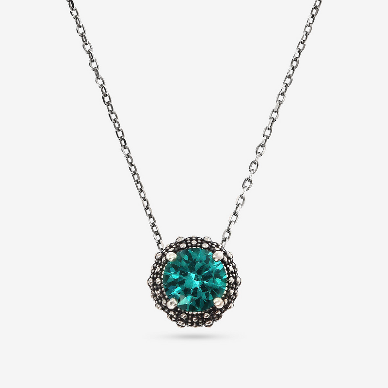 Necklace with Light Point in Natural Stone and Sea Urchin Texture