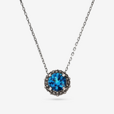 Necklace with Light Point in Natural Stone and Sea Urchin Texture