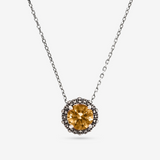 Necklace with Light Point in Natural Stone and Sea Urchin Texture
