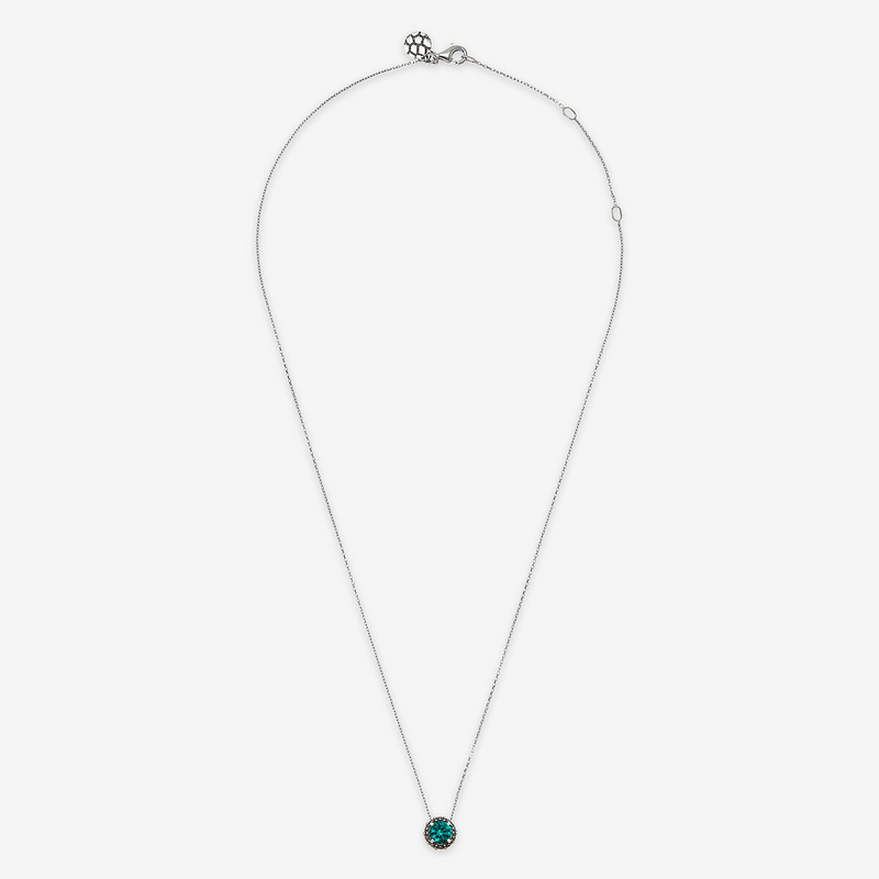 Necklace with Light Point in Natural Stone and Sea Urchin Texture