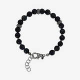 Blue Tiger Eye Bracelet with Sea Urchin Texture Rondelle