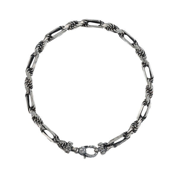 Figaro Chain Bracelet with Rope Link