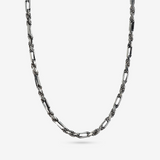 Collana Catena Figaro con Maglia Corda in Argento 925